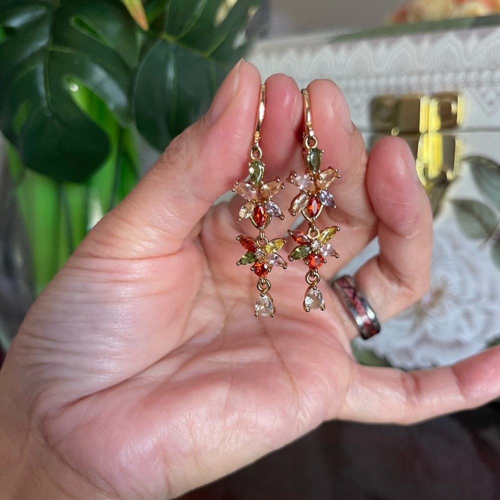 Elegant Multicolor Drop Earrings